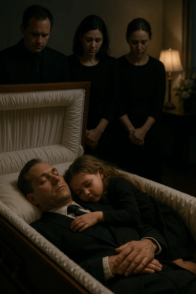 The child only left his father’s coffin at the very last moment, when the truth came to light. Everyone was shocked and stunned.